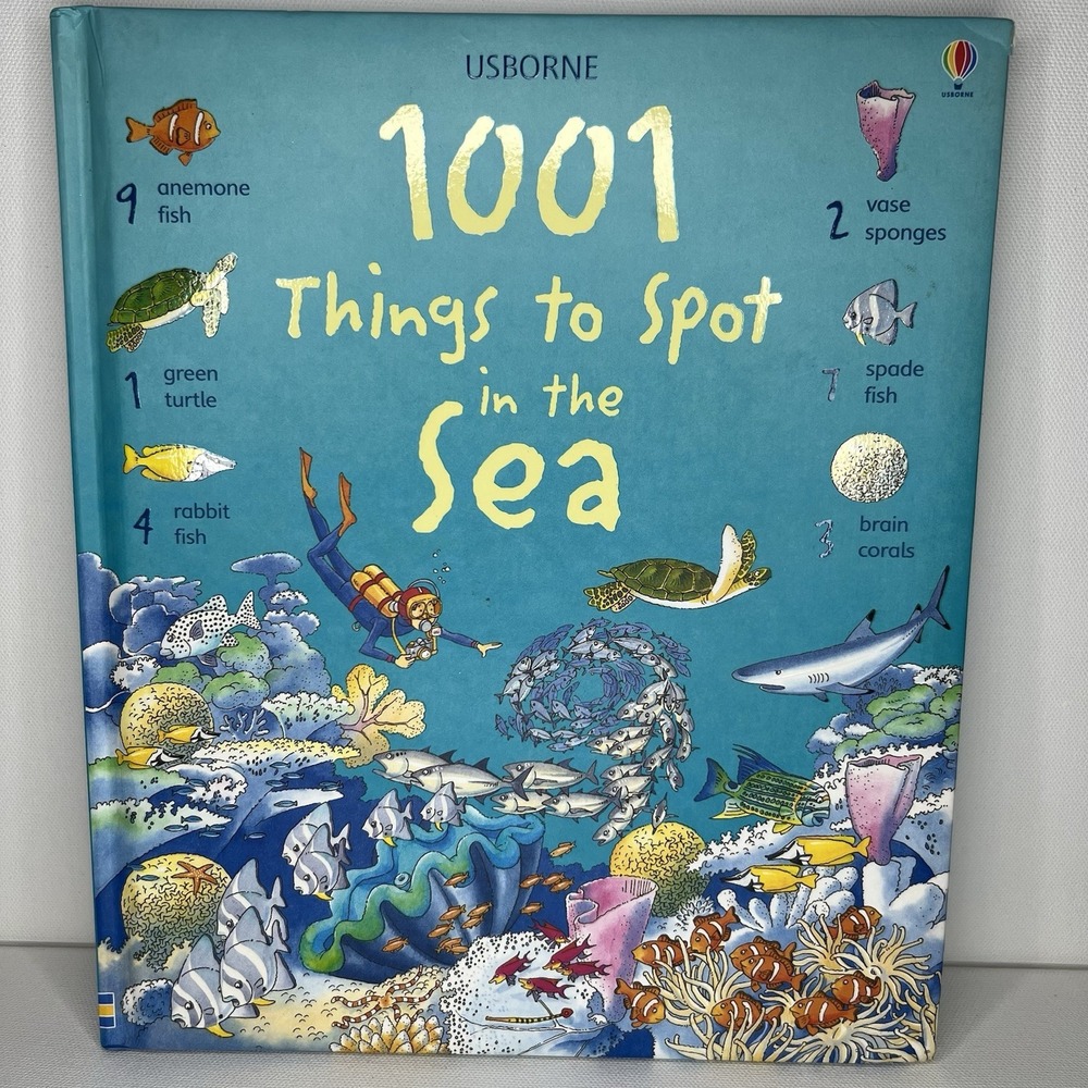 1001 Things to Spot in the Sea" Usborne Children's Activity Book
